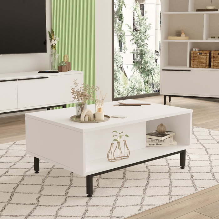 Hanah Home Mesa de centro On2-W Blanca